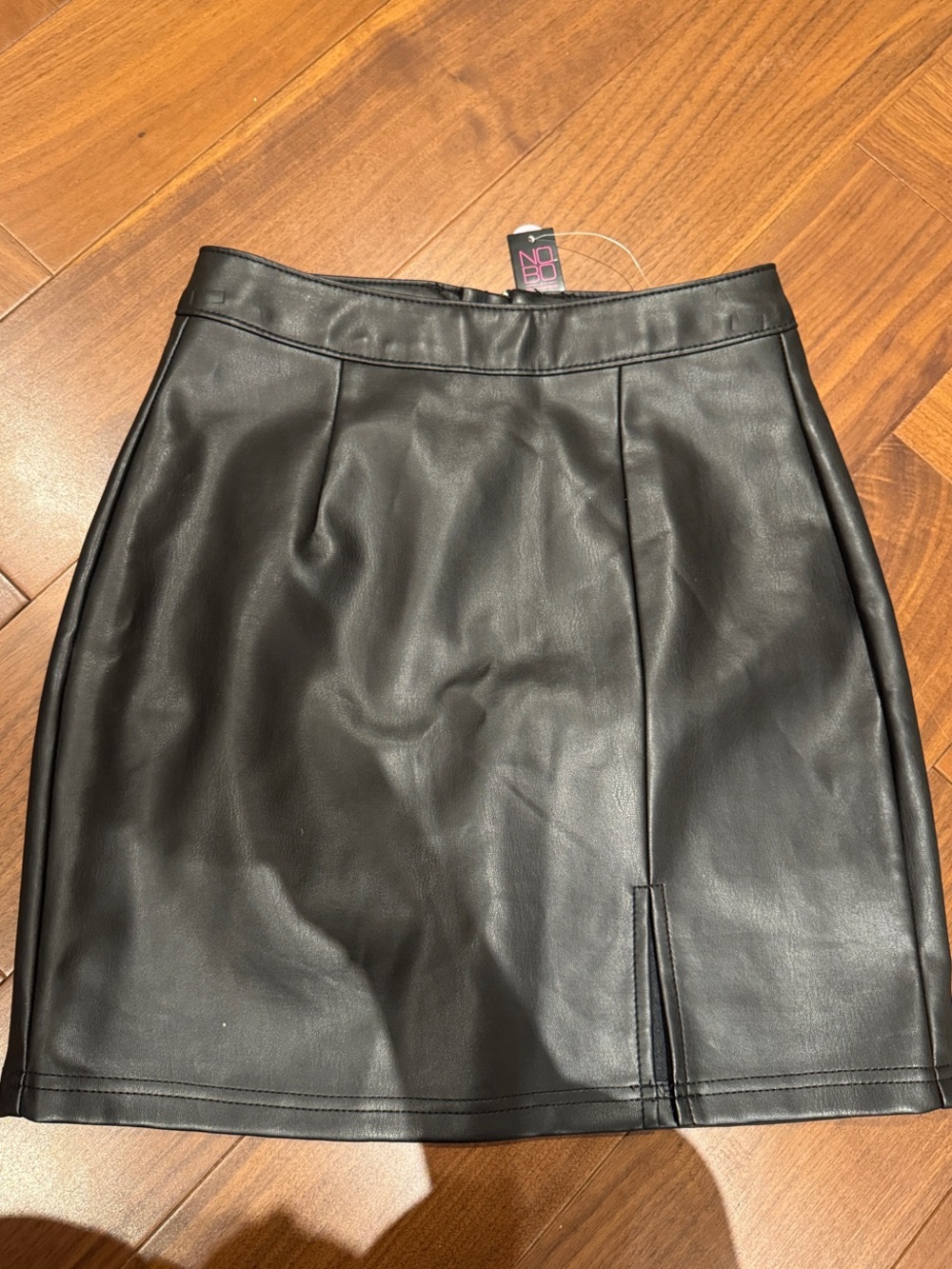 NWT Black Faux Leather Pencil Skirt